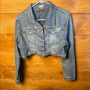 C’iest Toi Premium Cropped Denim Jacket Vintage 2XL Stretch Y2K plus Size Casual